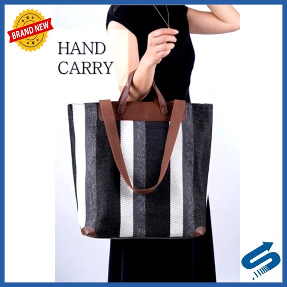 Large Canvas Tote Bag with Laptop Compartment Professional Office Work Bag - Picture 4 of 6